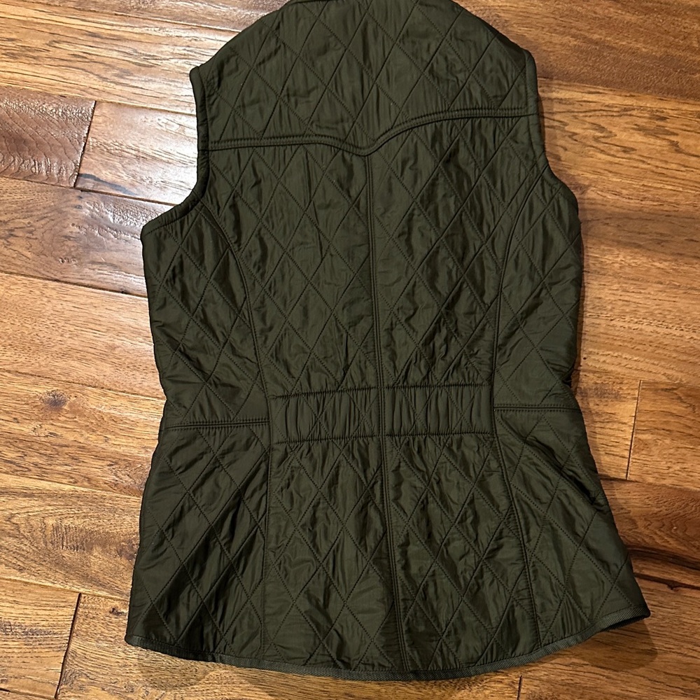 Barbour Dark Green Quilted Women's Vest - Picture 5 of 6